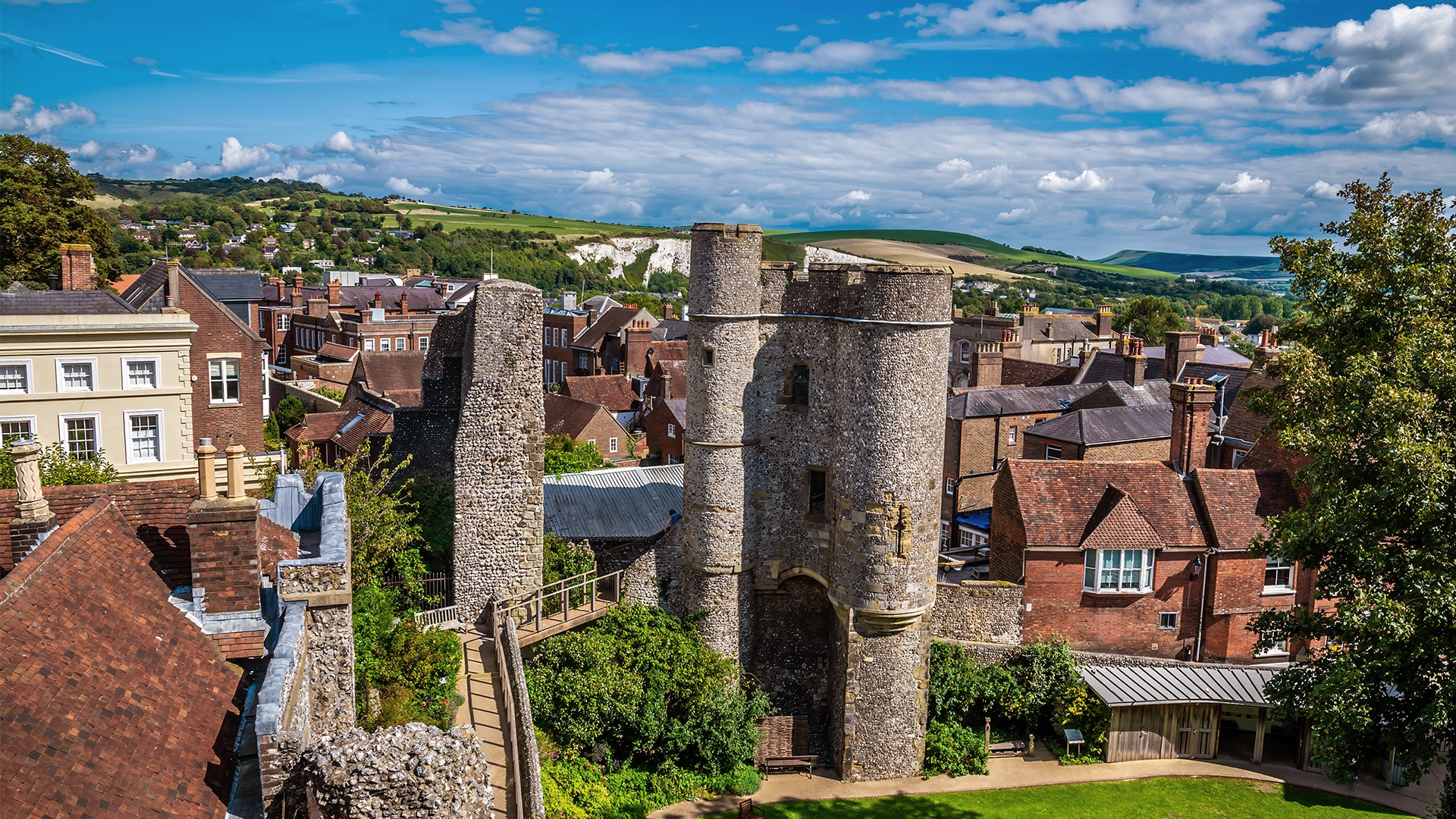 Lewes, East Sussex. Image courtesy of Shutterstock. Lewes Castle pictured in summer