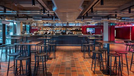 The main bar at BFI Southbank London. Credit: Luke Hayes. Image courtesy of BFI.