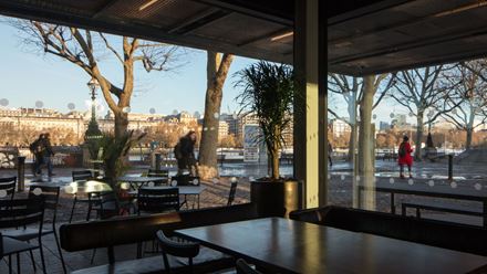 The riverfront view from BFI Southbank London. Credit: Luke Hayes. Image courtesy of BFI.