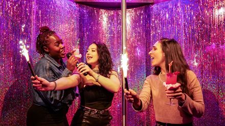 Jump on the mic in Ballie Ballerson's private karaoke booth and sing your favourite songs. Image courtesy of Ballie Ballerson.