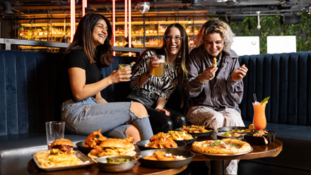 Enjoy competitive games, delicious food and a vibey atmosphere at Bat and Ball London. © Golden Tours/John Knight