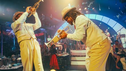 Step into the mesmerising world of vibrant performances, cabaret and Cuban soul at Paradise Under The Stars. Image courtesy of The Lost Estate.