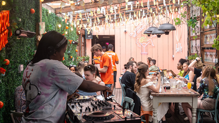 Enjoy tunes from the DJ on the roof terrace at Big Chill King's Cross. Credit: Big Chill King's Cross. Image courtesy of Big Chill King's Cross.