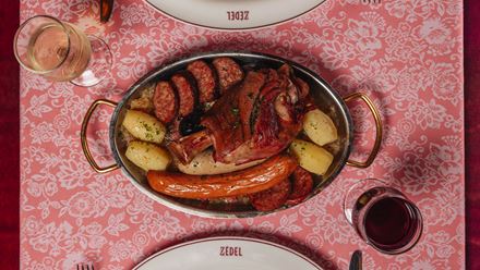 Share a delicious meal at Brasserie Zedel. Credit: Emma Pharaoh. Image courtesy of Brasserie Zedel.