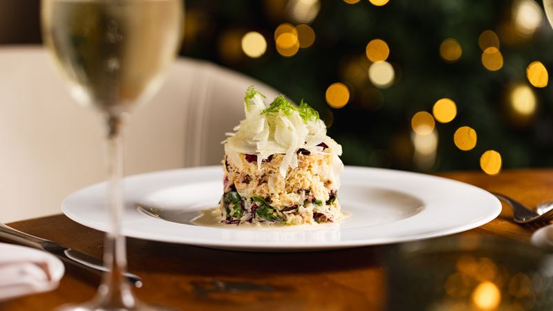 Experience an Italian Christmas in the heart of Mayfair at Theo Randall at the InterContinental. Credit: Joe Howard. Image courtesy of Theo Randall at the InterContinental. Tuna tartare and a glass of white wine at Theo Randall at the InterContinental.