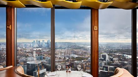 Duck & Waffle restaurant. Credit: Steven Joyce. Image courtesy of Duck & Waffle.