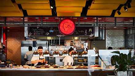 Duck & Waffle restaurant. Credit: Steven Joyce. Image courtesy of Duck & Waffle.