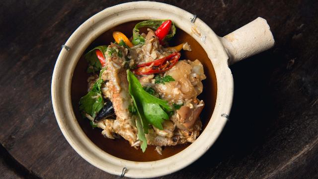 Curried crab with egg and soy at Kiln london.