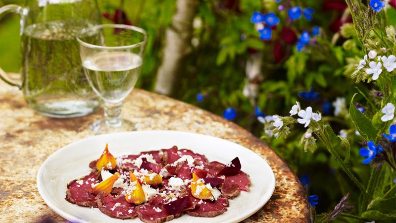 Dine in a gorgeous setting at The Petersham Nurseries Restaurant. Credit: Andrew Montgomery. Image courtesy of Petersham Nurseries. A starter at the Petersham Nurseries Restaurant.