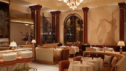 Take your seat in Gallery, a stunningly elegant new dining space where you will be served afternoon tea at The Savoy in London. Credit: The Savoy. Image courtesy of The Savoy.