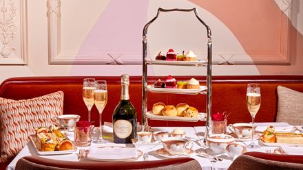 Enjoy a delicious afternoon tea with champagne at The Savoy in London. Credit: The Savoy. Image courtesy of The Savoy.