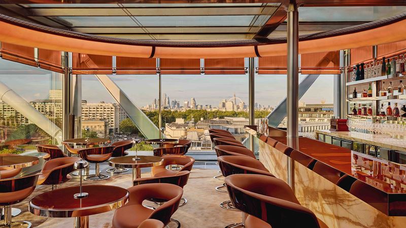 Relax amongst stunning views and decor at The Emory Bar. Credit: The Emory. Image courtesy of The Emory. The Emory rooftop bar at The Emory hotel