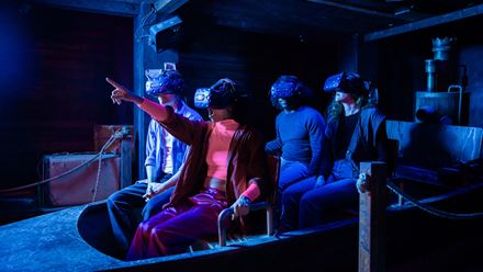 Enjoy a boat ride down the Thames thanks to VR headsets at The War of the Worlds: The Immersive Experience. Credit: Layered Reality. Image courtesy of Layered Reality.