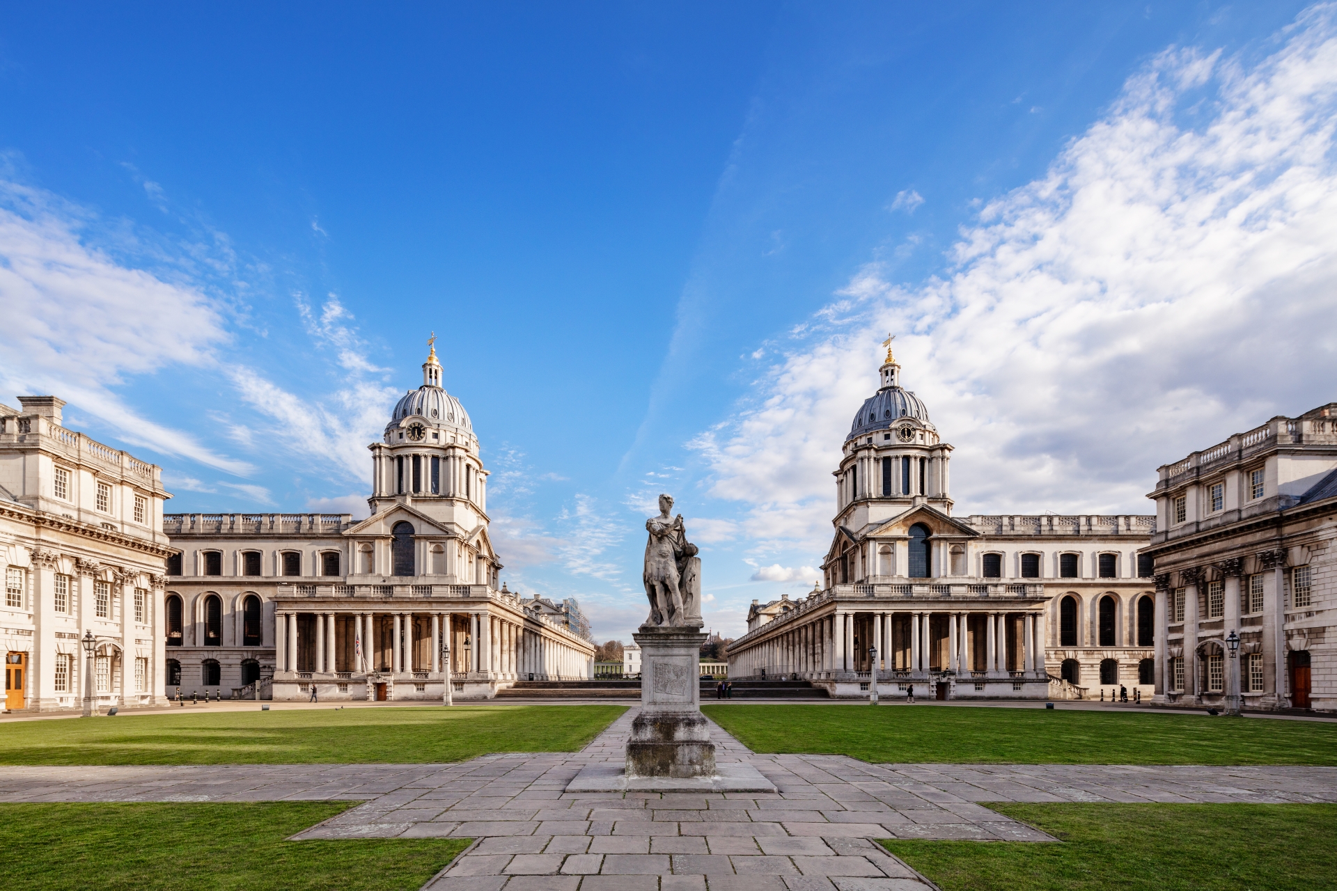 The Old Royal Navy College, Greenwich. © visitlondon.com/Jon Reid The Old Royal Navy College in Greenwich on a sunny day