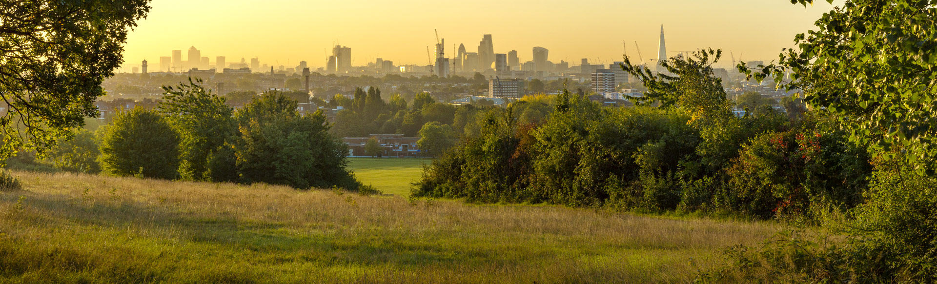 London skyline from Parliament Hill Hampstead Heath