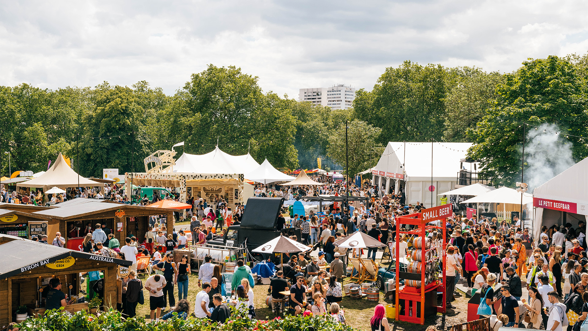 Taste of London Food Festival. Image courtesy of Taste of London/Joshua Atkins. Crowds enjoy a mix of global flavours at Taste of London Food Festival