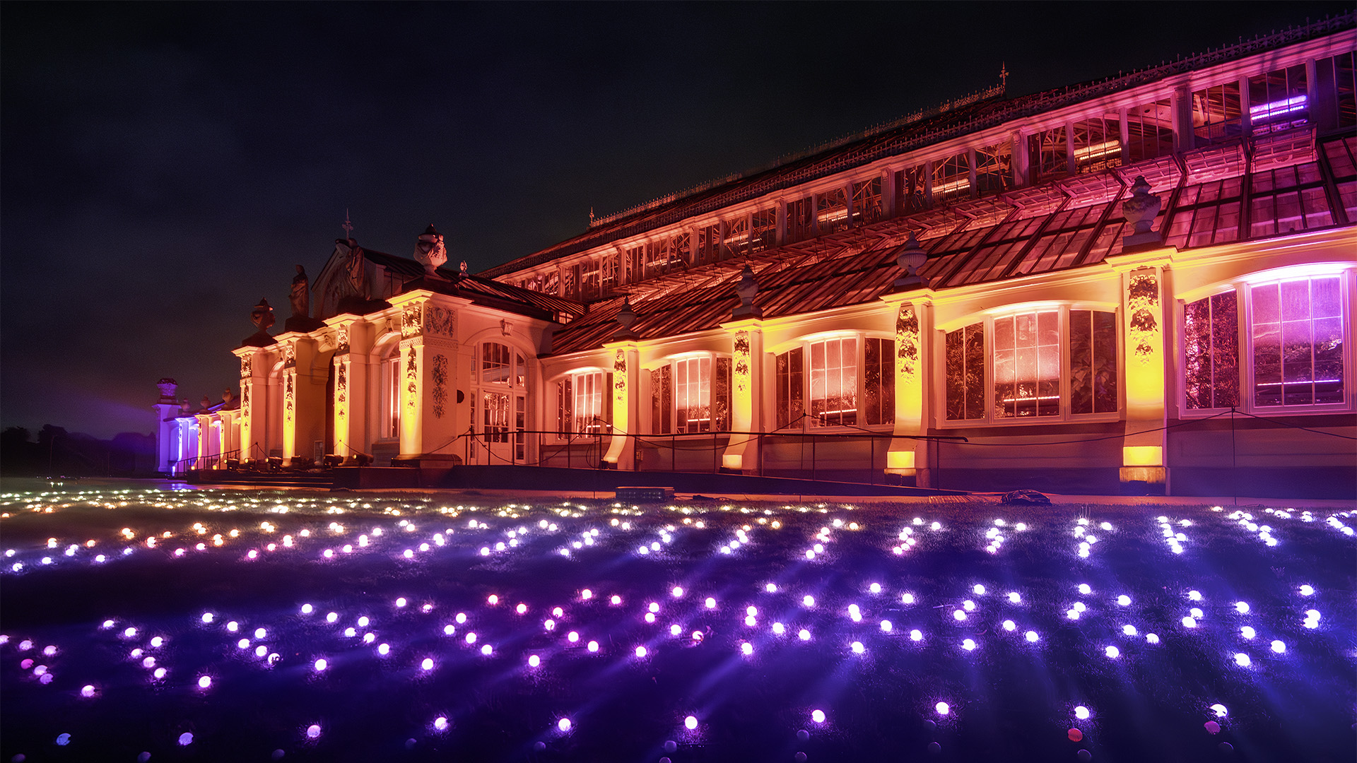 Christmas at Kew. Image courtesy of Kew/Jeff Eden. Dazzling light installations at Christmas at Kew