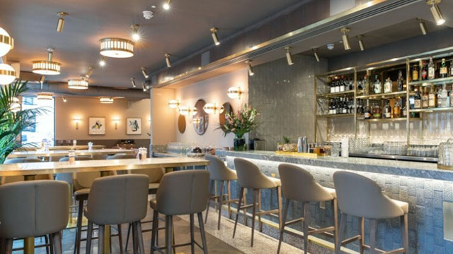 The interior of Wulf & Lamb restaurant