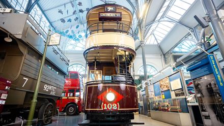 Discover London's transport history and enjoy interactive exhibits and collections at London Transport Museum. Image courtesy of London Transport Museum.