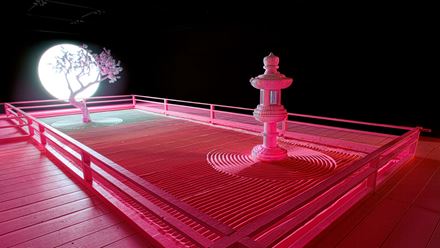 Lunar Garden by Daniel Arsham at Moco Museum, London. Image courtesy of Golden Tours.