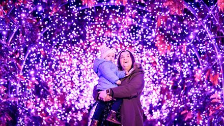 No matter your age, RHS Glow Wisley is fun for all. Image courtesy of RHS / Oliver Dixon.