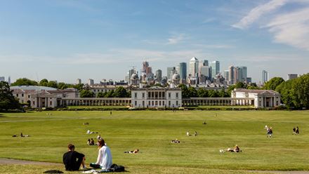 Take in one of the best London views from Greenwich Park. Credit: London & Partners/Jon Reid. Image courtesy of visitlondon.com.