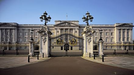 Buckingham Palace in London. Image courtesy of Royal Collection Trust / © His Majesty King Charles III 2023. Photo: Andrew Holt.