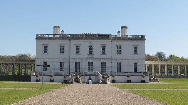 The front of the Queen's House, Greenwich. Image courtesy of Royal Museums Greenwich. The front of the Queen's House in Greenwich.