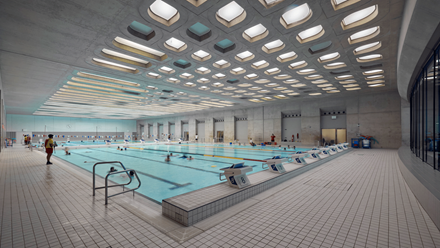 Make a splash inside the London Aquatics Centre dive pool with diving platforms for all abilities. Credit: Everyone Active.