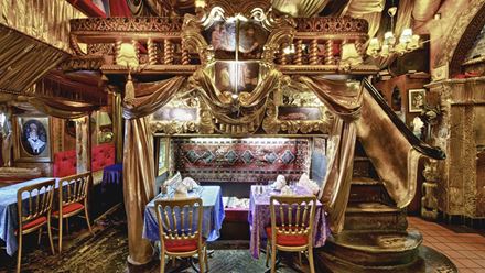 The theatrical interior of Sarastro restaurant. Credit: mjfstudio. Image courtesy of Sarastro.