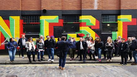 Join the Shoreditch Street Art Tour and discover an exhibition of urban street art by world-class artists. Image courtesy of Golden Tours.