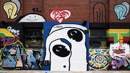 See street art from leading local artists and some of the scene’s biggest names on the Shoreditch Street Art Tour. Image courtesy of Golden Tours.