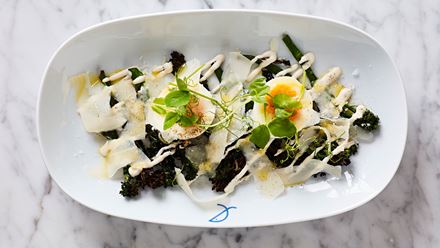 An artfully presented dish of food. Credit: Steven Joyce. Image courtesy of First Restaurant Group.