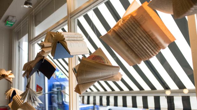 Books window display at Lutyens & Rubinstein.