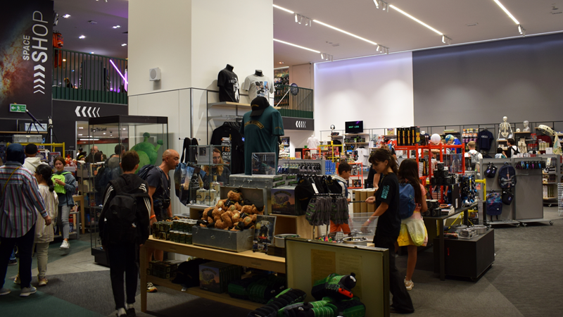Budding creatives and scientists can pick up cool reminders of their visit to the Science Museum. Credit: Shutterstock. Image courtesy of Shutterstock. Crowds of visitors stood inside the Science Museum shop searching for gifts with gadgets, clothes and souvenirs lining the shelves