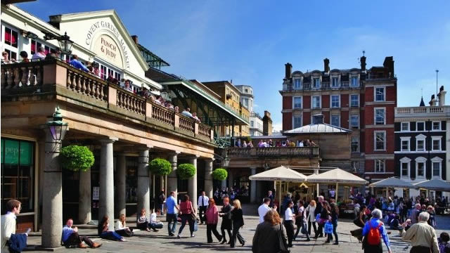 Visit the markets and small shops around Covent Garden. Image courtesy of Visit London. Covent Garden Piazza