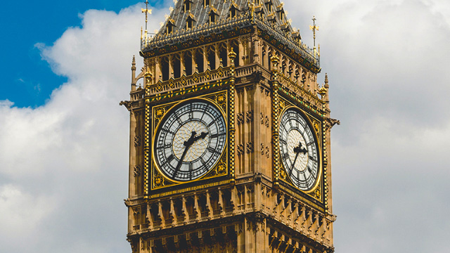 Big Ben clock faces © Henry Be via Unsplash. Image courtesy of Henry Be via Unsplash The clock faces of Big Ben on a sunny day