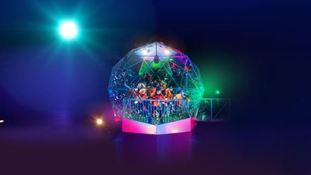 Celebrate your victory inside The Crystal Dome. Image courtesy of The Crystal Maze LIVE Experience.