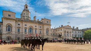 The Household Cavalry on Horse Guards Parade