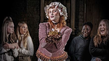 Step into Mrs Lovett's famous pie shop in Fleet Street – she might even make YOU a pie! Image courtesy of The London Dungeon.