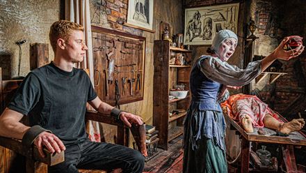 Discover how rife the Black Plague was in 1665 and the hideous symptoms people endured. Image courtesy of The London Dungeon.