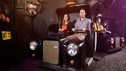 Take an exciting journey through the history of London in an immersive London black taxi cab experience. Image courtesy of Madame Tussauds London.