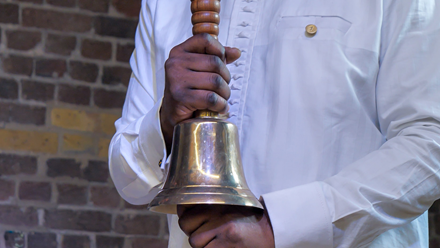 Find an African remembrance bell and many other artefacts at the London Museum Docklands. Credit: Richard Denney. Image courtesy of London Museum.