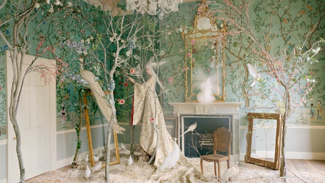 Artwork named Codie Young, Blossom Fantasia, by Tim Walker, on display at the Michael Hoppen Gallery in Chelsea.
