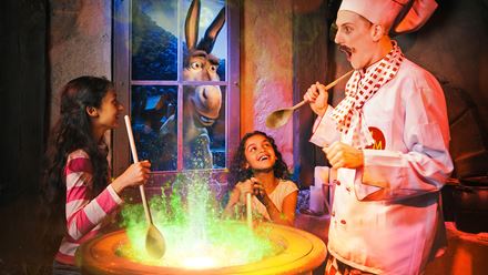 Join your favourite characters for a fun family adventure at Shrek’s Adventure! London. © Merlin Entertainments 2024