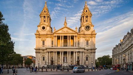 Visit St Paul's Cathedral on a sunny day and learn more about this historic building. ©Visit London/ Jon Reid