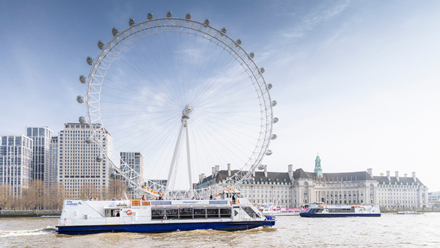Cruise by London's top attractions. Image courtesy of City Cruises.