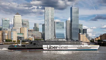 Hop aboard an Uber Thames Clipper boat and see unrivalled panoramas of London from the Thames. Credit: Uber Boat by Thames Clippers. Image courtesy of Uber Boat by Thames Clippers. 