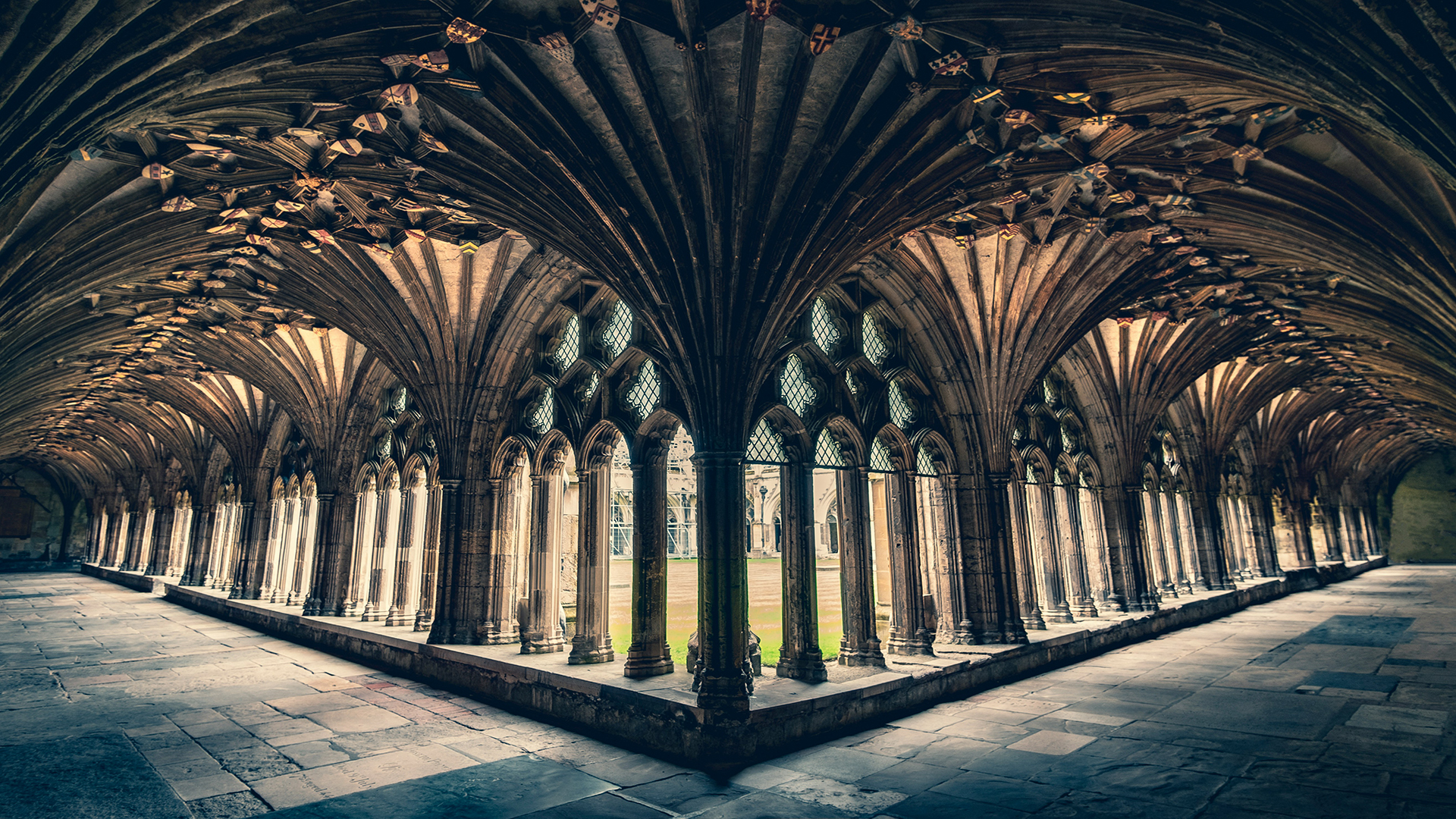 Marvel at the magnificent architecture of Canterbury Cathedral. Photo by Zoltan Tasi on Unsplash. Columns and arches that form part of the impressive architecture at Canterbury Cathedral in Kent.