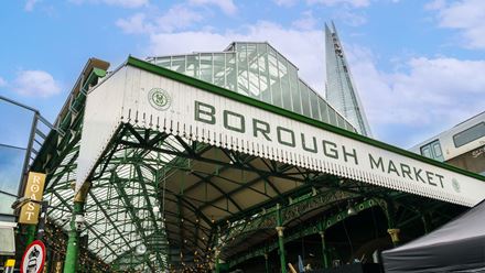 Sample delicious food at Borough Market. Image courtesy of Visit London.